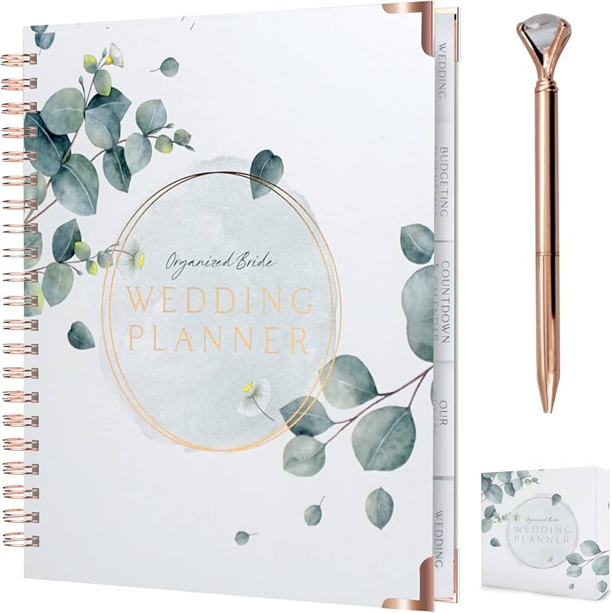 Wedding Planner Book Bride Checklist And Organizer Set With Gold 