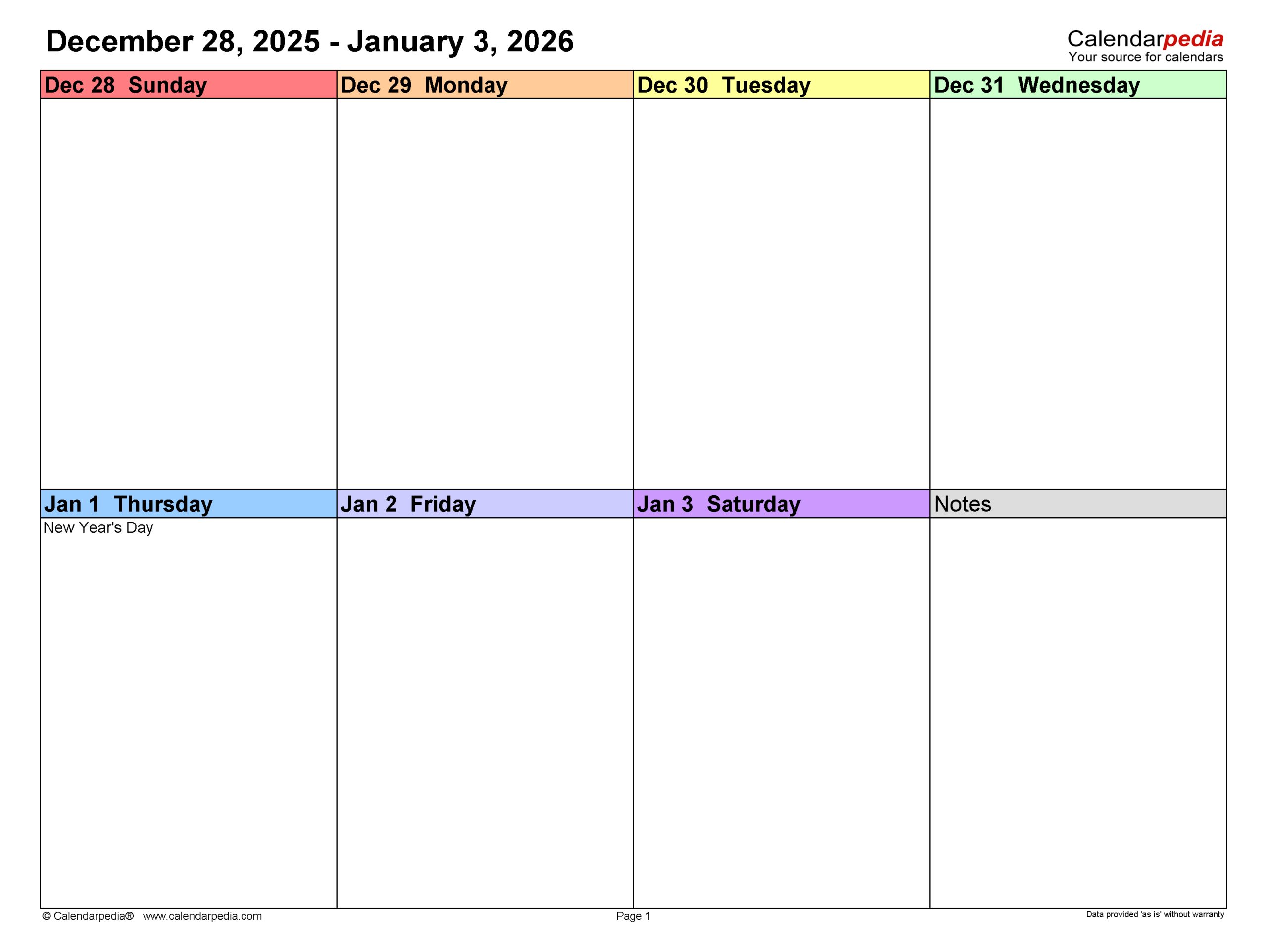 Weekly Calendars 2026 For Word 12 Free Printable Templates
