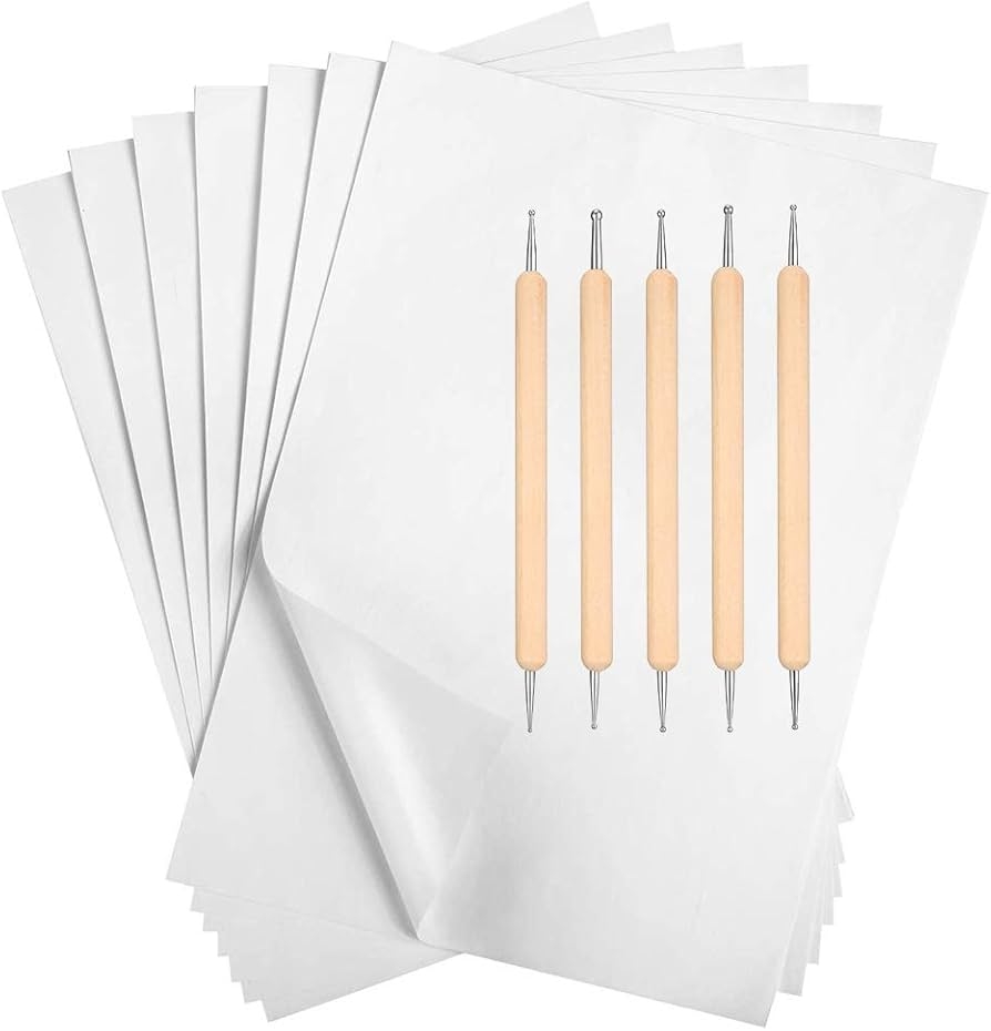 White Carbon Transfer Paper Pack Of 100 A4 Carbon Paper Transfer Paper 11 7 X 8 3 Inch Graphite Copy Paper Tracing Paper Graphite Paper With 5 