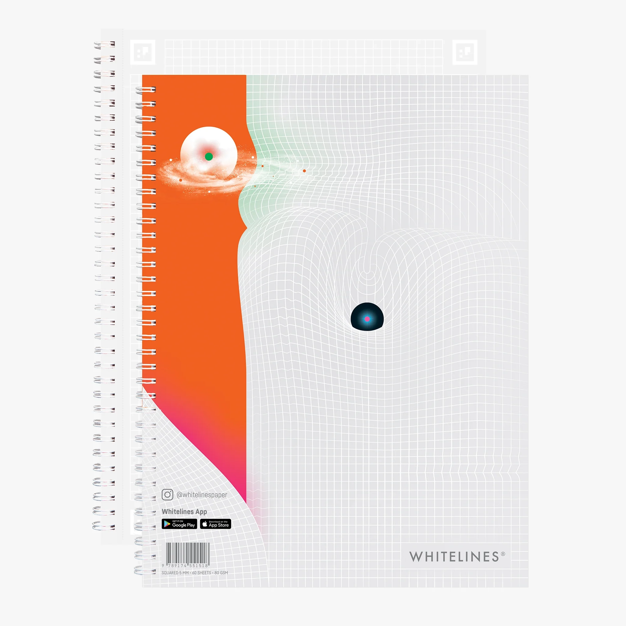 Whitelines Graph Paper Notebook