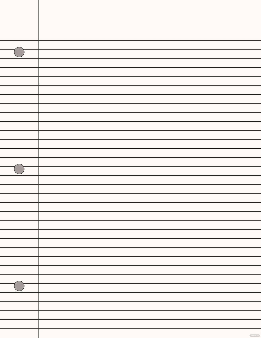 Wide Ruled Notebook Paper Template In Illustrator Word PDF PSD 