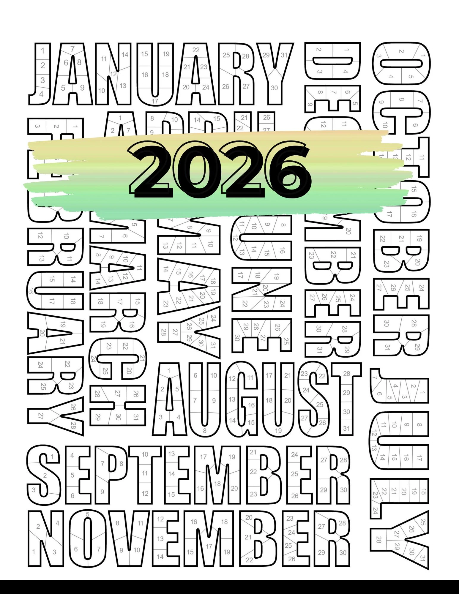 Workout Calendar 2026 Etsy