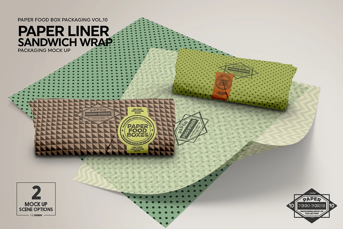 Wrap Or Burrito Paper Liner Mockup A Packaging Mockup By INCDesign