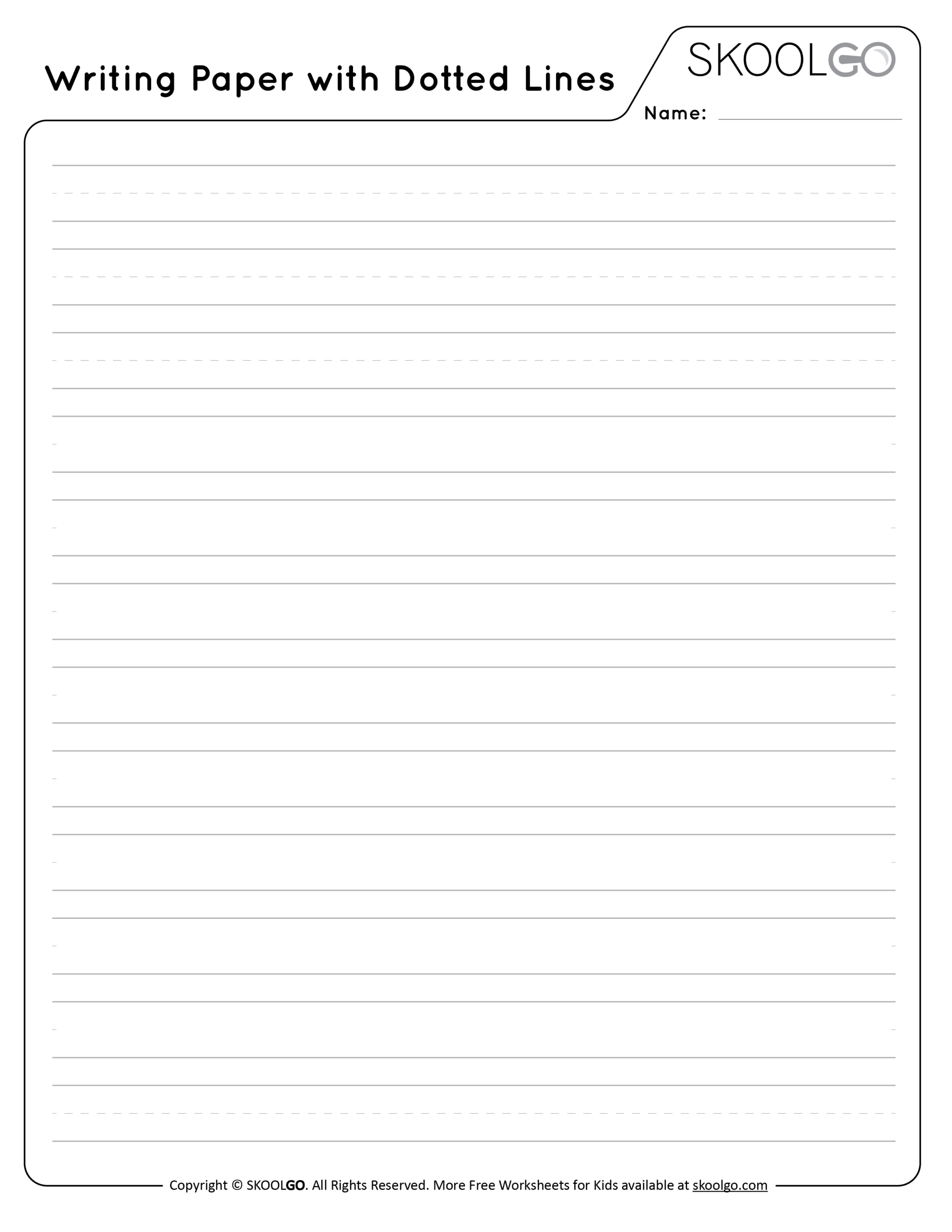 Dotted Lined Paper For Writing