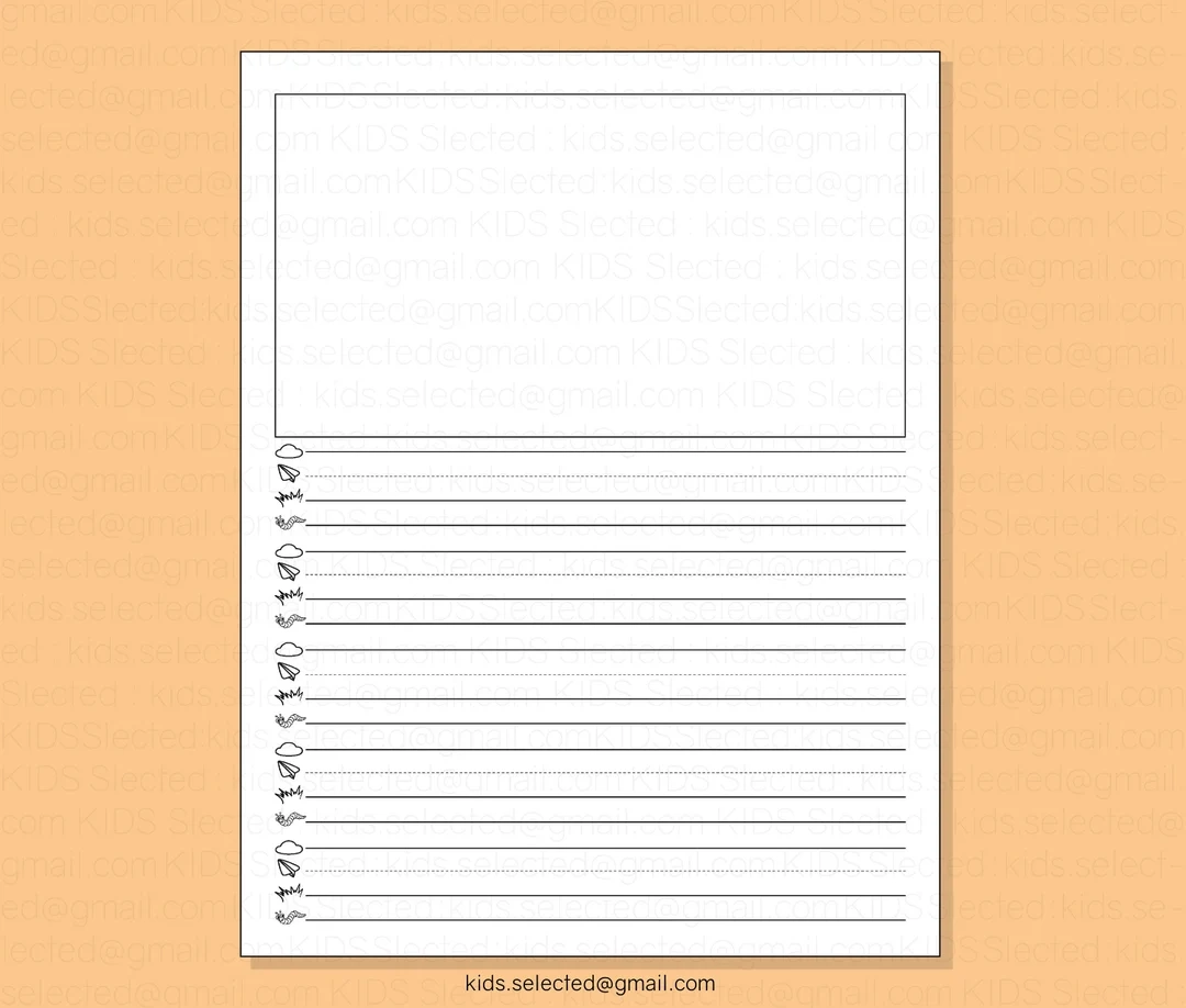 Lined Paper With Drawing Box