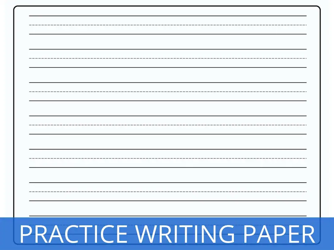 Lined Paper For Beginning Writers