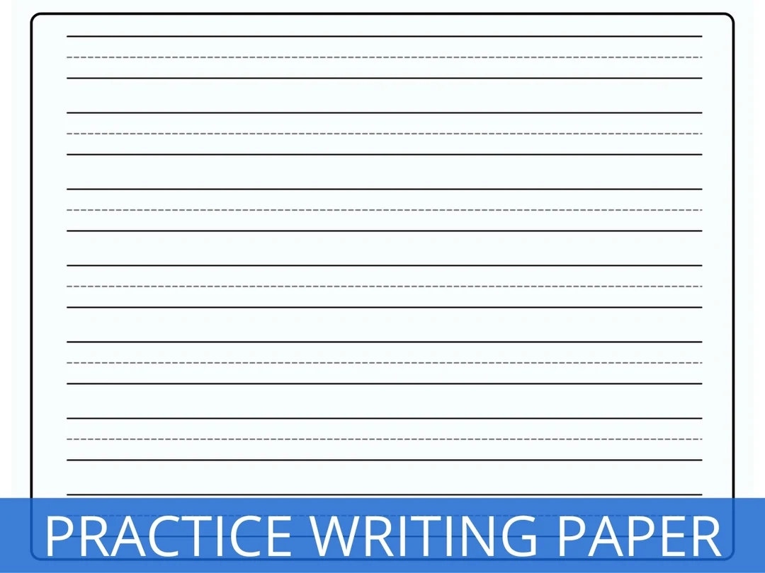 Writing Practice Paper Kindergarten Writing Paper Learning How 