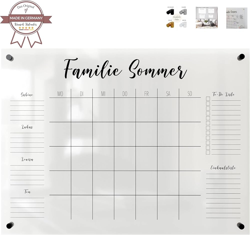 Wunsch Kalender Personalised Wall Calendar Choice Of 3 To 5 