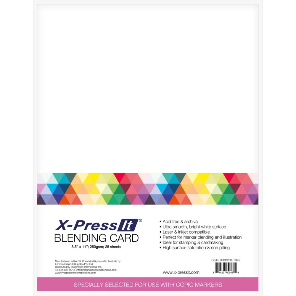 X Press It Blending Card 8 5x11 Inch 25 Sheets Merriartist