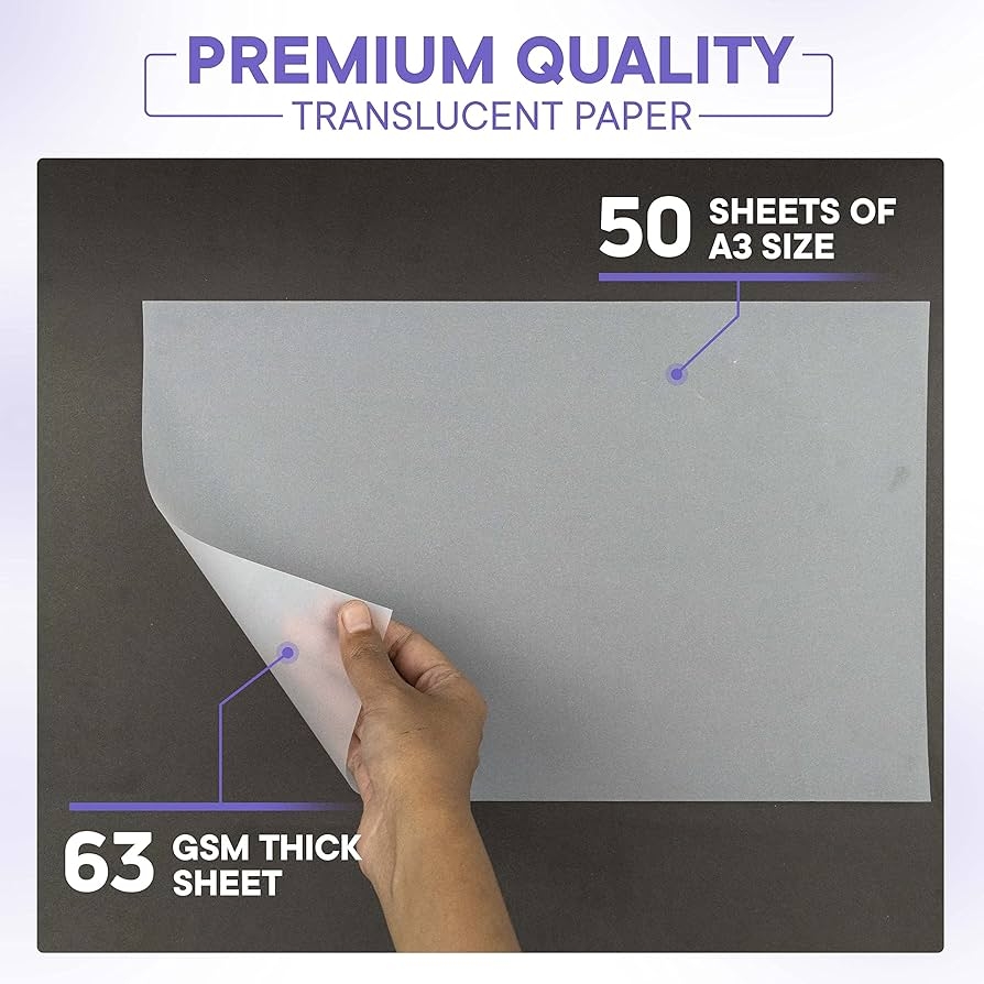 Xulmar Tracing Paper A3 50 Sheets Of Quality Lightweight Tracing Paper 63gsm Amazon de Home amp Kitchen