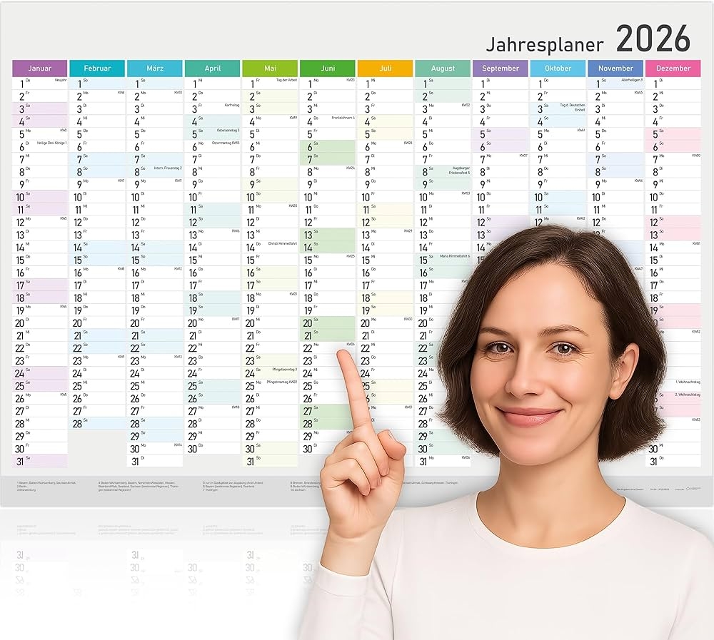Year Planner 2025 XXL Wall Calendar A1 84 X 59 Cm Wall Planner With Calendar Weeks And Holidays Large Format Calendar For Office Family And 