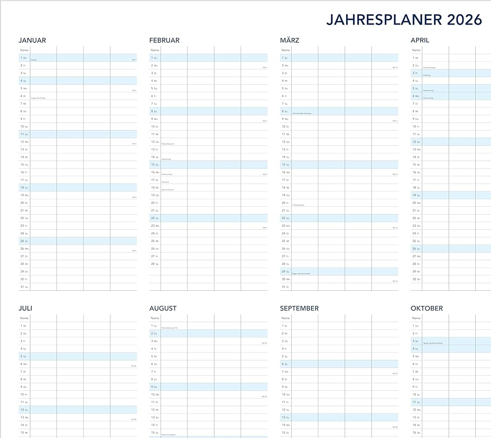 Year Planner For Family amp Office 2026 DIN A1 With 4 Columns CO2 Neutral Printed In Germany Family Planner Wall Calendar Office Calendar Team 