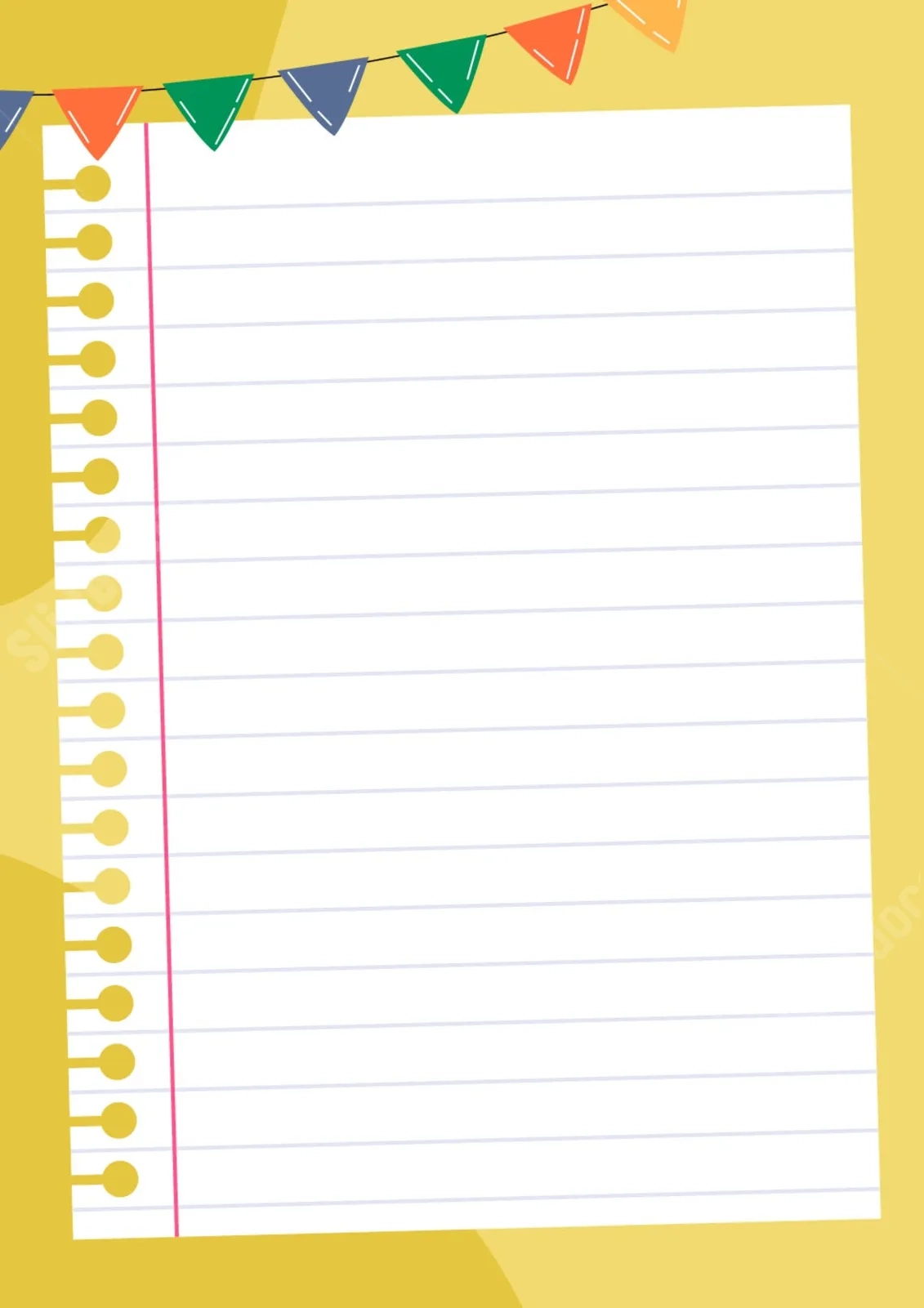 Yellow Notepad Shading Page Border And Printable Background In 
