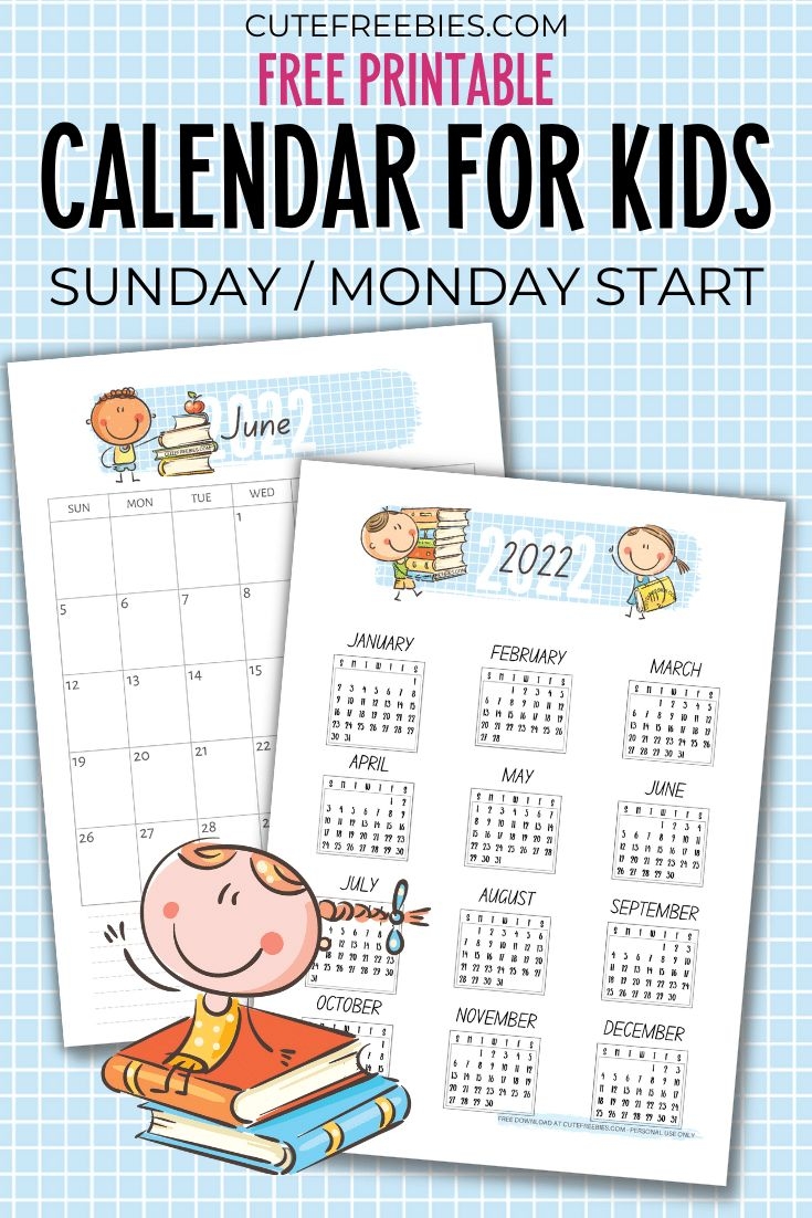 Your 2025 2026 Cute Calendar For Kids Free Printable Cute 