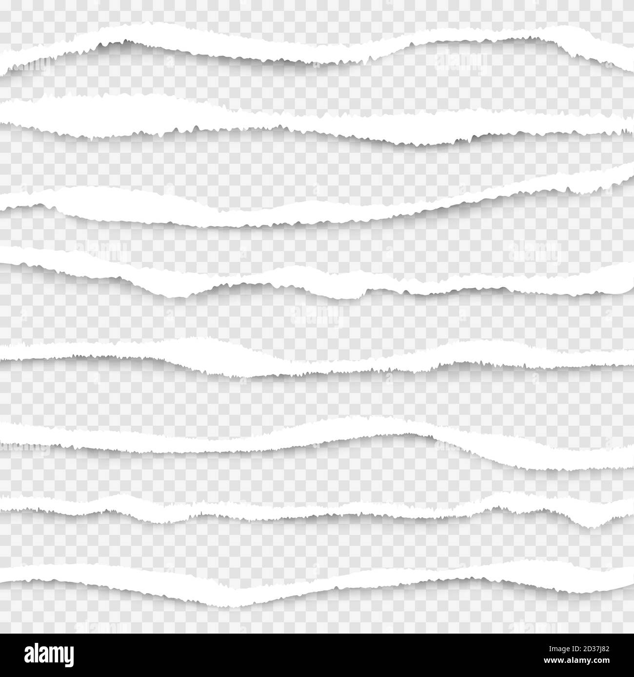 Zerrissenes Papier Schnittkanten Von Wei em Papier Vektor 