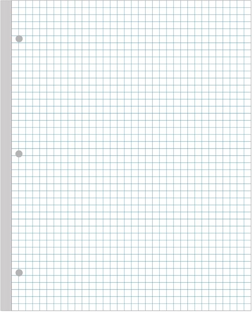 ZGMJ A4 100gsm Graph Paper 100 Sheets 200 Pages White 8 5x11 