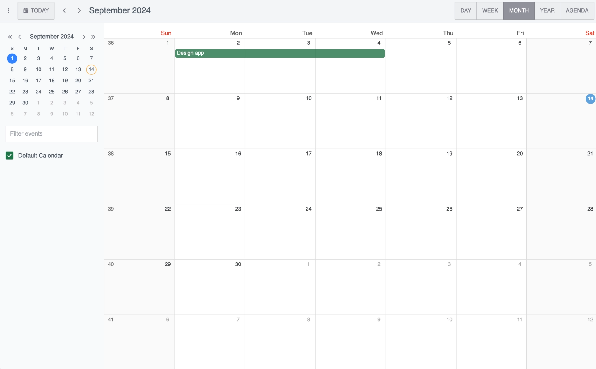 Ms Planner Calendar