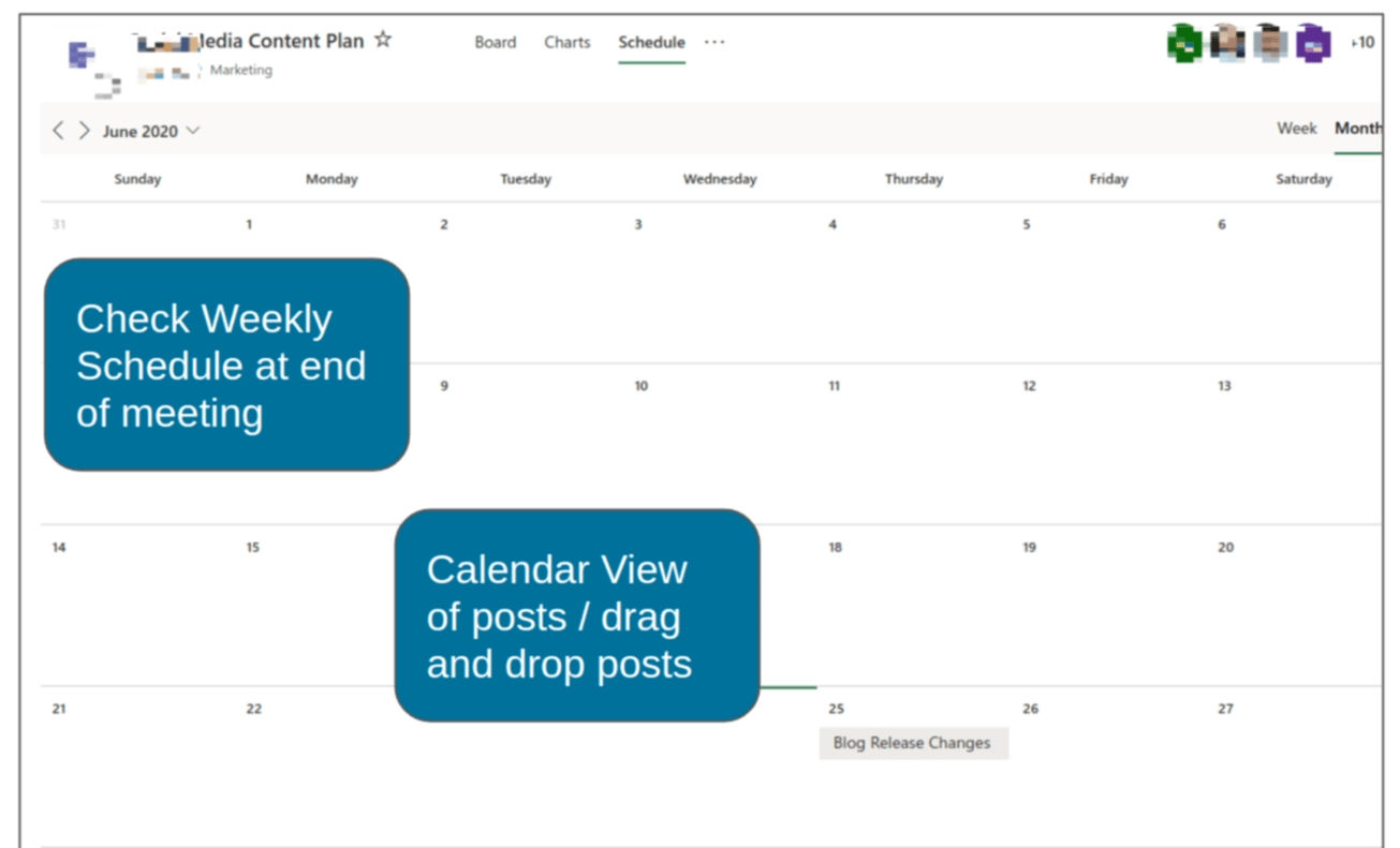 how to use microsoft planner for social media content planning
