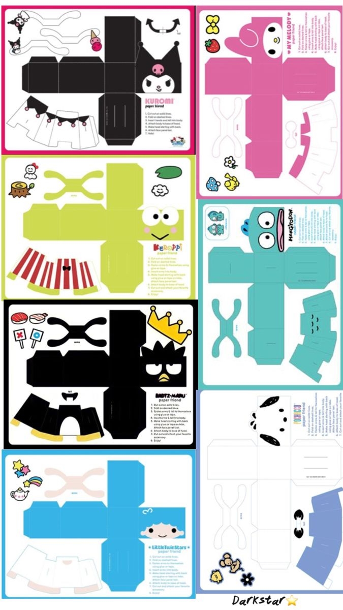 sanrio origami 3d kartlar ka t maket 3d ka t