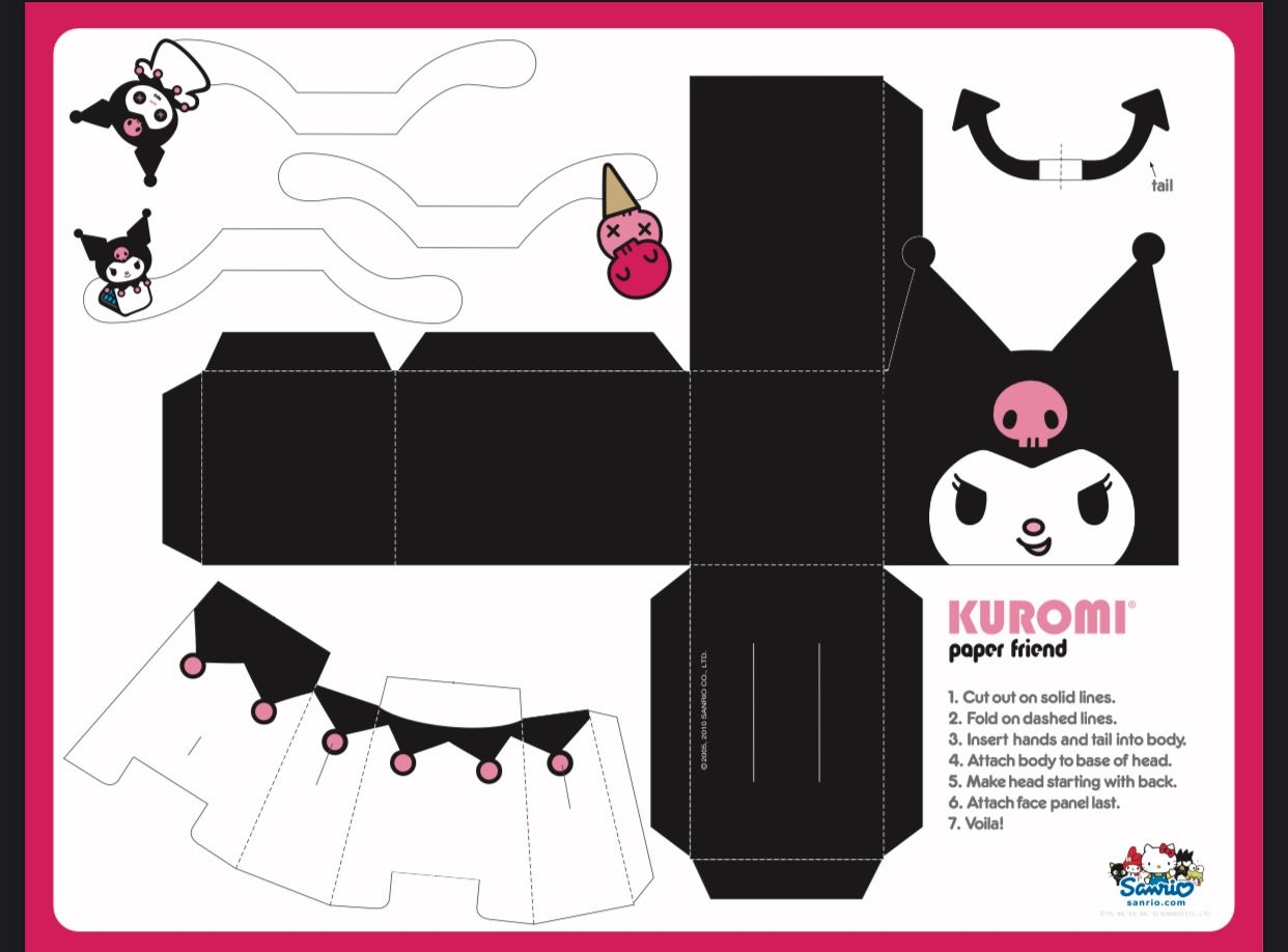 Cut Out Printable Sanrio Paper Crafts